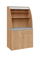 KUCH - ROUND 01 kuchyňka, (bez vybavení) s roletou, 1800x1000x600 mm, dub bardolino